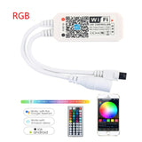 RGB Wifi LED Controller with 44 Keys Infrared Remote Control for 5050 2835 3528 LED Strip LED module, 5V-28V