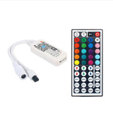 RGB Wifi LED Controller with 44 Keys Infrared Remote Control for 5050 2835 3528 LED Strip LED module, 5V-28V