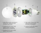 FUT014 E26 / E27 6W RGB + CCT Led Bulb Smart Phone APP WIFI LED Light White Warm Light Dimmable