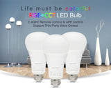 FUT105 12W RGB + CCT LED Bulb Light E27 Indoor Light 2.4G Remote Smart Phone APP Control Bedroom Living Room AC100~240V