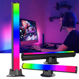 SAL043 2pcs Wifi RGB Rhythm Voice Music Desktop Atmosphere LED Table Lamp, SAL043