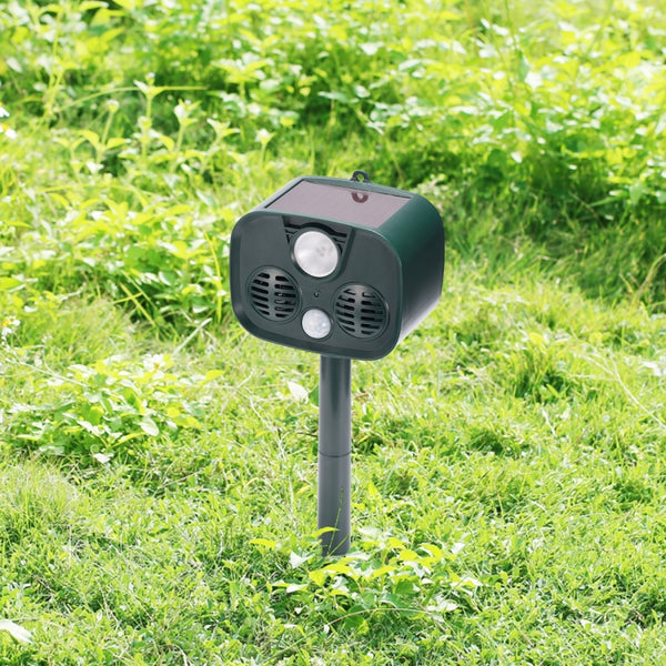 Solar Animal Drive Waterproof PIR Sensor Outdoor Garden Anti-cat Dog Ultrasonic Solar Alarm Drive, PIR Repellent