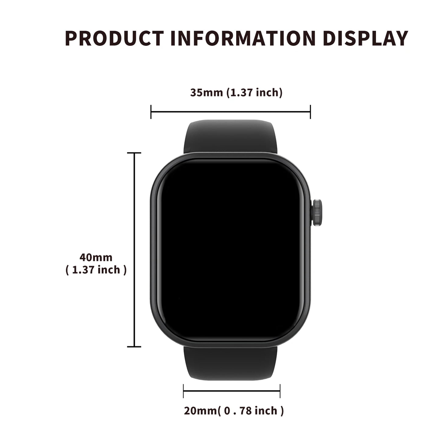 Smart watch with full touch screen, Bluetooth calling, message alerts and more, compatible with iPhone/android mobile phones