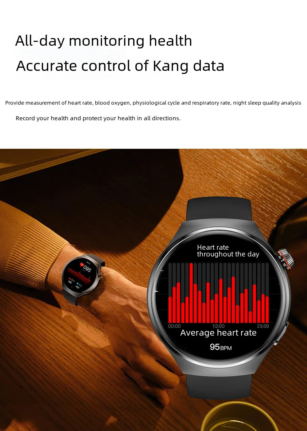 ﻿MT26 Voice Assistant Outdoor Men Smartwatch AMOLED Health Monitoring Professional Sports Fitness Wireless Charging GPS Tracker