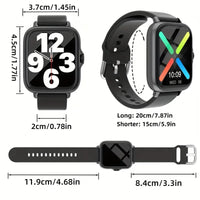 Smart watch, Bluetooth calls, message reminders, custom dial wallpaper, compatible with Android and iPhone