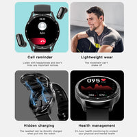 GEJIAN X10 Headset Smart Watch TWS Two In One Wireless Bluetooth Dual Headset Call Health Blood Pressure Sport Music Smartwatch