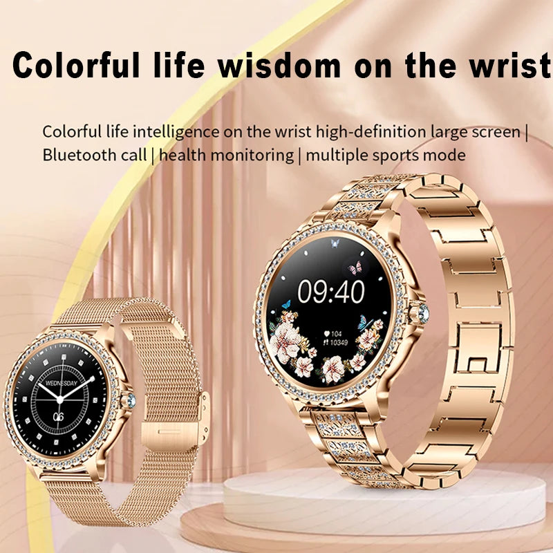 Xiaomi Mijia Women Smart Watch True Blood Oxygen 1.32Inch 360*360 HD Screen Diamond Bracelet Bluetooth Call Smartwatch Ladies