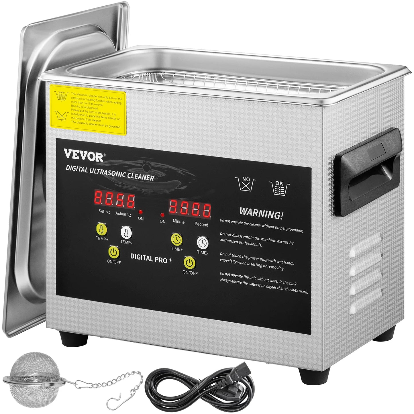 VEVOR 2L 3L 6L 10L 15L Upgraded Ultrasonic Cleaner Lave-Dishes Portable Washing Machine Diswasher Ultrasound Home Appliances