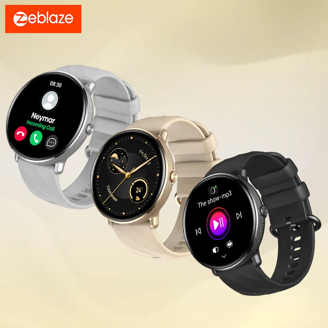 Zeblaze GTR 3 Pro AMOLED Display Smart Watch 316L Stainless Steel Frame Make/Receive Phone Calls Smartwatch For Men Women