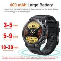 SENBONO Rugged Military Smart Watch for Men 100+Sports Watches BT Call Waterproof Original Big Battery Heart Rate Smartwatch men