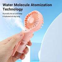 Handheld Portable Fan Water Spray Mini Fan Air Cooling Mist Fan Air Humidifier For Room Outdoor Camping Summer Hydration Device