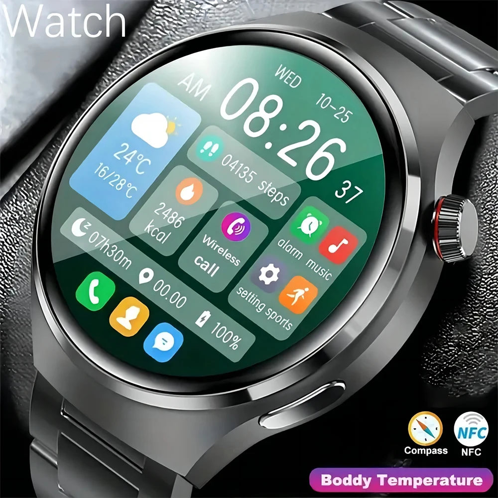 ﻿MT26 Voice Assistant Outdoor Men Smartwatch AMOLED Health Monitoring Professional Sports Fitness Wireless Charging GPS Tracker