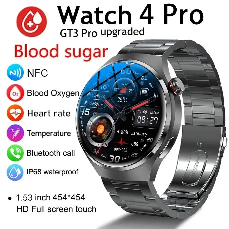 Smartwatch Men GT4 Pro 360*360 HD Screen Heart Rate Bluetooth Call IP68 Waterproof NFC Smart Watches 2023 New For Huawei Xiaomi