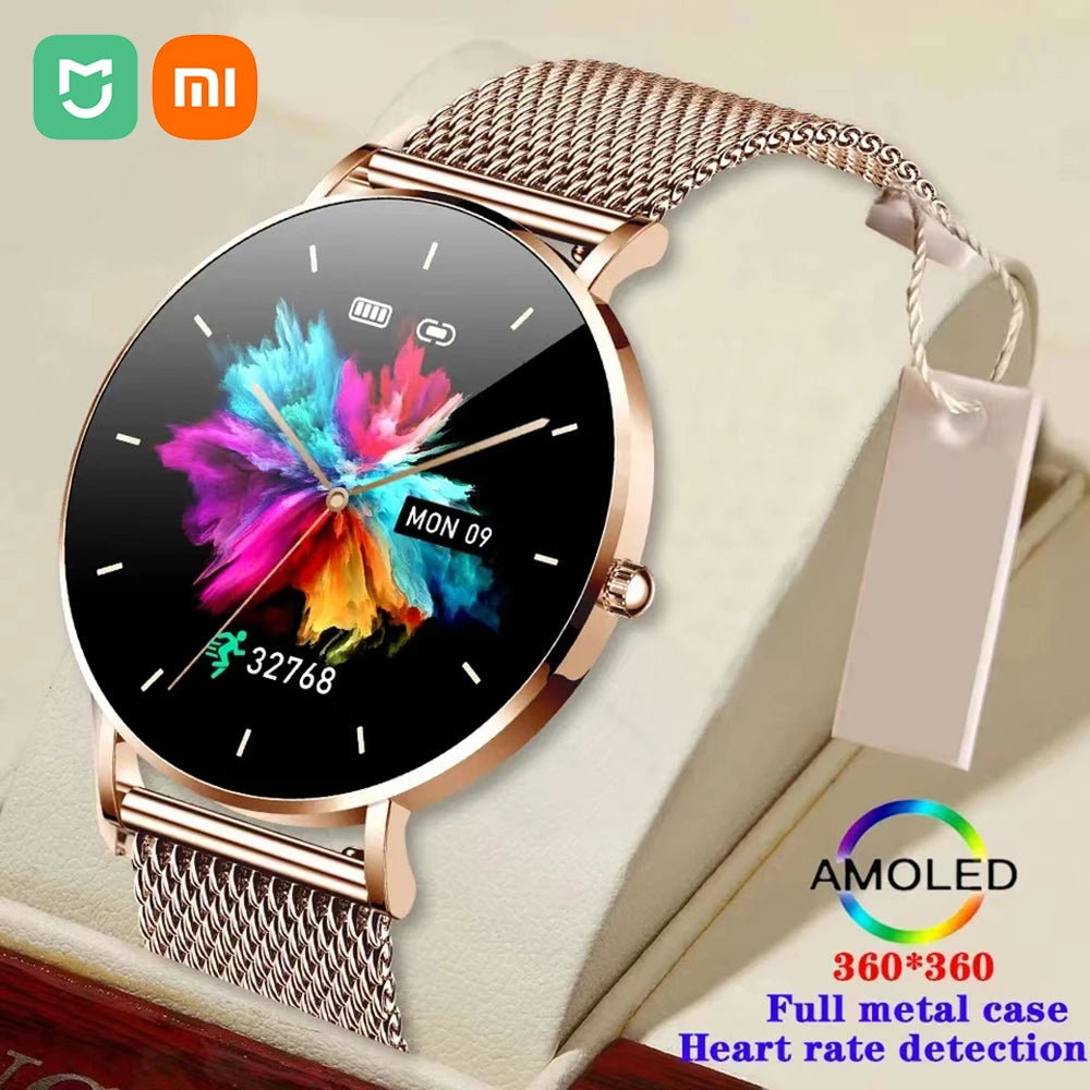 Xiaomi Mijia Ultrathin Smart Watch Women 1.36-inch AMOLED HD Pixel Display Always Shows Call Time Reminder Smartwatch