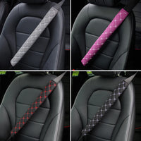 50/75cm Car Seat Belt Shoulder Guard Massage Net Breathable Four Seasons Padding Pad Car Interior Accessories Polyester Fiber