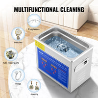 VEVOR 3L Ultrasonic Cleaner Machine Stainless Steel Ultrasonic Cleaning Machine Digital Heater Timer Jewelry Cleaning for Home