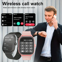 Smart watch with full touch screen, call, message reminder and other functions, suitable for men and women