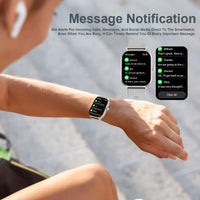 Smart watch with full touch screen, call, message reminder and other functions, suitable for men and women