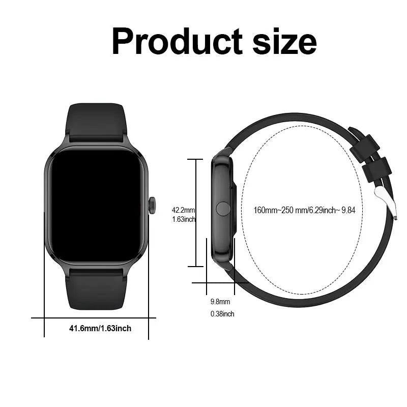 Smart watch, wireless calling /dial, multi -Sport mode, calling reminder and rejection, SMS reminder, for iPhone/Andriod