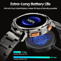 2024 NEW KOSPET TANK T2 Ultra Smartwatch Men Fitness Watches AMOLED AOD Smart Watch Bluetooth Call Electronic Men's Smart Watch