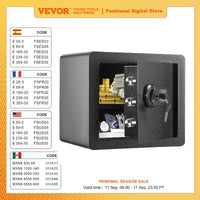 VEVOR 1.2/0.5 Cubbic Fit Electronic Safe Deposit Safe Box W/ Digital Access & Override Keys for Store Money Gun Jewelry Document