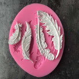 Feather Sugar Silicone Mold Fondant Mold Cake Decorating Tools, Feather Sugar Shape