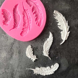 Feather Sugar Silicone Mold Fondant Mold Cake Decorating Tools, Feather Sugar Shape