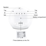 Round Color Light Gradient Alarm Clock Perpetual Calendar Clock, Round Color Light Clock