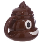 Funny Poop Ceramic Mug Cartoon Smiley Coffee Milk Mug Porcelain Water Cup with Handgrip Lid, Funny Poop Ceramic Mug  Cup