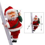 Santa Claus Climb The ladder Electric Plush Toys Stuffed Electronic Music Animal Doll Christmas Toy, Santa Claus