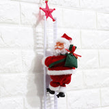 Santa Claus Climb The ladder Electric Plush Toys Stuffed Electronic Music Animal Doll Christmas Toy, Santa Claus