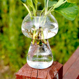 Mushroom Shaped Glass Vase Terrarium Bottle Container Flower Home Table Decoration