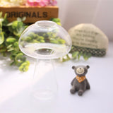 Mushroom Shaped Glass Vase Terrarium Bottle Container Flower Home Table Decoration