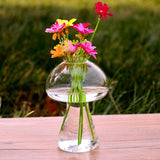 Mushroom Shaped Glass Vase Terrarium Bottle Container Flower Home Table Decoration