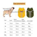 Foldable Reflective Stripe Hooded Pet Raincoat Dog Waterproof Clothing, S, M, L, XL, XXL