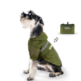 Foldable Reflective Stripe Hooded Pet Raincoat Dog Waterproof Clothing, S, M, L, XL, XXL