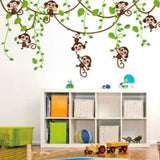 Removable Wall Sticker Decals Mural Jungle Nursery Monkey Home Decor, Monkey