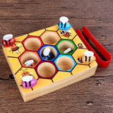 Wooden Beehive Games Montessori Early Childhood Education Color Cognition Toy