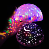 Stars Starry Sky LED Battery USB  Night Light Projector Luminaria Moon Novelty Table Night Lamp for Children, Blue, Pink, Purple