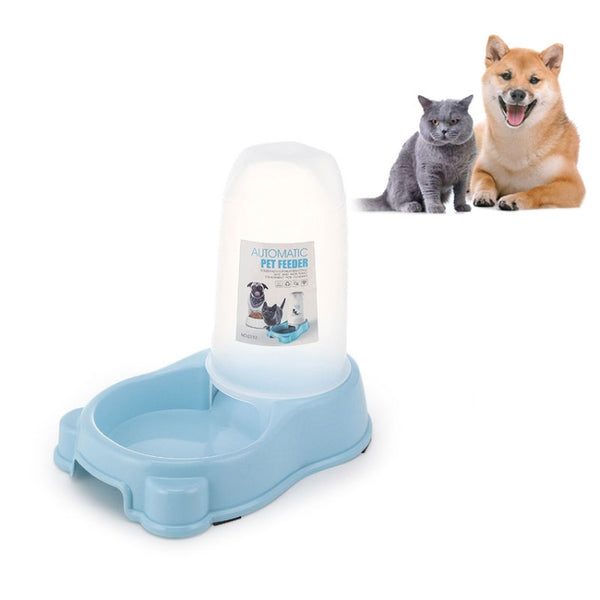 Pet Dual Purpose Automatic Water Dispenser Dog Bowl Dog Cat Universal, Blue, Pink, Green