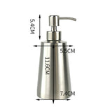 Stainless Steel Dishwashing Liquid Bottle Hand Sanitizer Bottle Manual Soap Dispenser, SH104