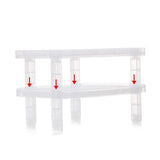 Tableware Dish Stacking Drain Rack Translucent Plastic Kitchen Storage Rack