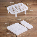 Tableware Dish Stacking Drain Rack Translucent Plastic Kitchen Storage Rack