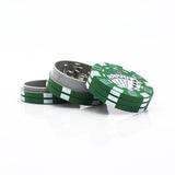 Small Chip Poker Cigarette Crusher Zinc Alloy 3 Layer Metal Grinder Random Color Delivery, Small Grinder