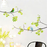 Fresh Branches Birds Wall Sticker Living Room TV Sofa Background Decoration, Fresh Branches Birds