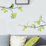 Fresh Branches Birds Wall Sticker Living Room TV Sofa Background Decoration, Fresh Branches Birds