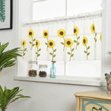 Simple Daisy Half Curtain Balcony Bedroom Curtain Light Curtain, Balcony Bedroom Curtain