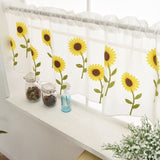 Simple Daisy Half Curtain Balcony Bedroom Curtain Light Curtain, Balcony Bedroom Curtain