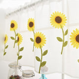 Simple Daisy Half Curtain Balcony Bedroom Curtain Light Curtain, Balcony Bedroom Curtain