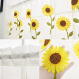 Simple Daisy Half Curtain Balcony Bedroom Curtain Light Curtain, Balcony Bedroom Curtain